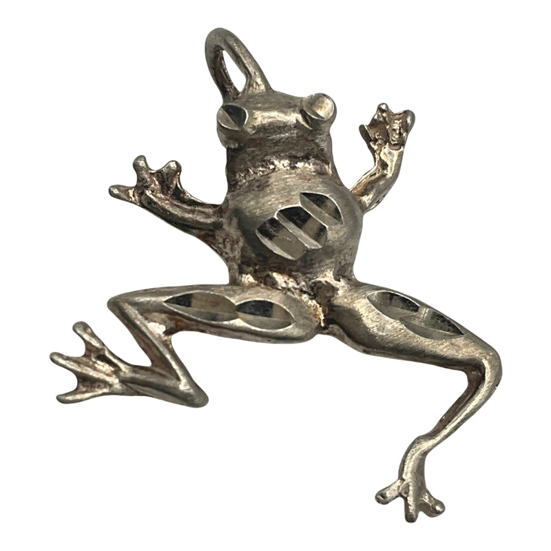 Silver Tree Frog Pendant Sterling