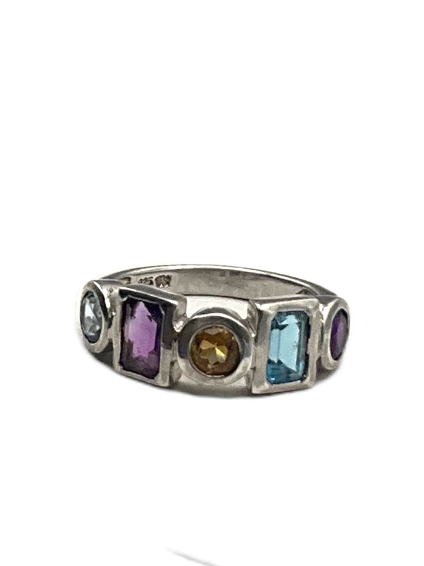 Confetti multi gemstone ring